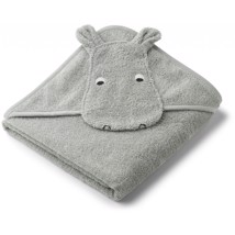 Liewood Økologisk Baby Badehåndklæde Hippo Dove Blue